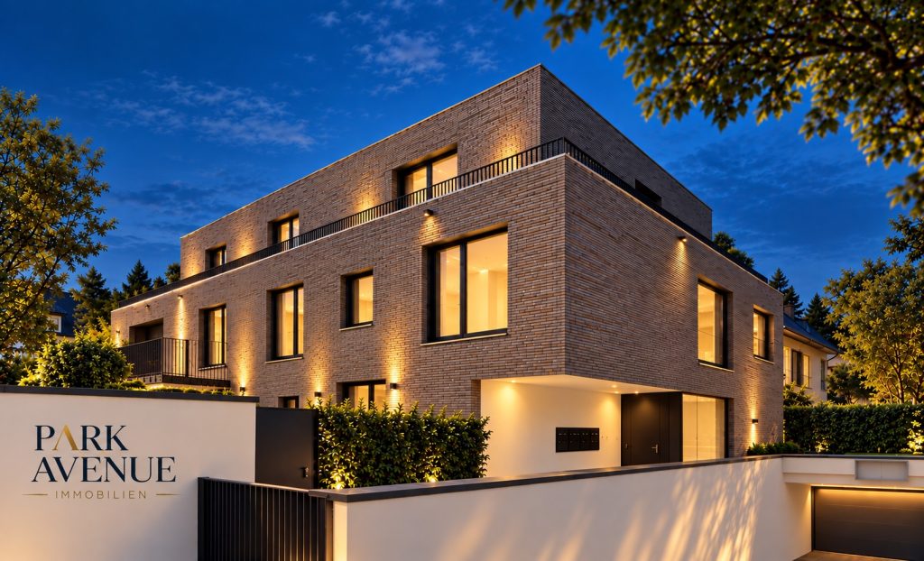 Außenansicht des Neubau-Ensembles, Penthouse in München-Alt-Bogenhausen