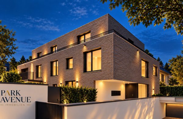 Außenansicht des Neubau-Ensembles, Penthouse in München-Alt-Bogenhausen