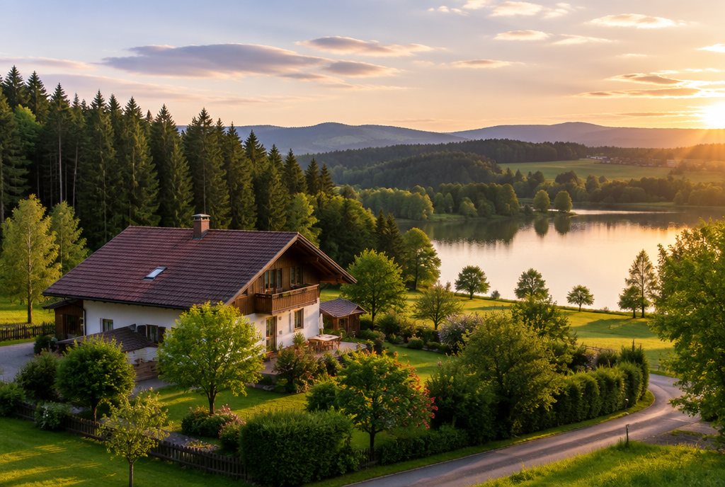Landhaus mit See und Wald bei Ebersberg