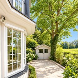 Gartenweg entlang der Villa (Visualisierung)