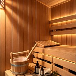 Sauna im Spa-Bereich, Villa München-Oberföhring